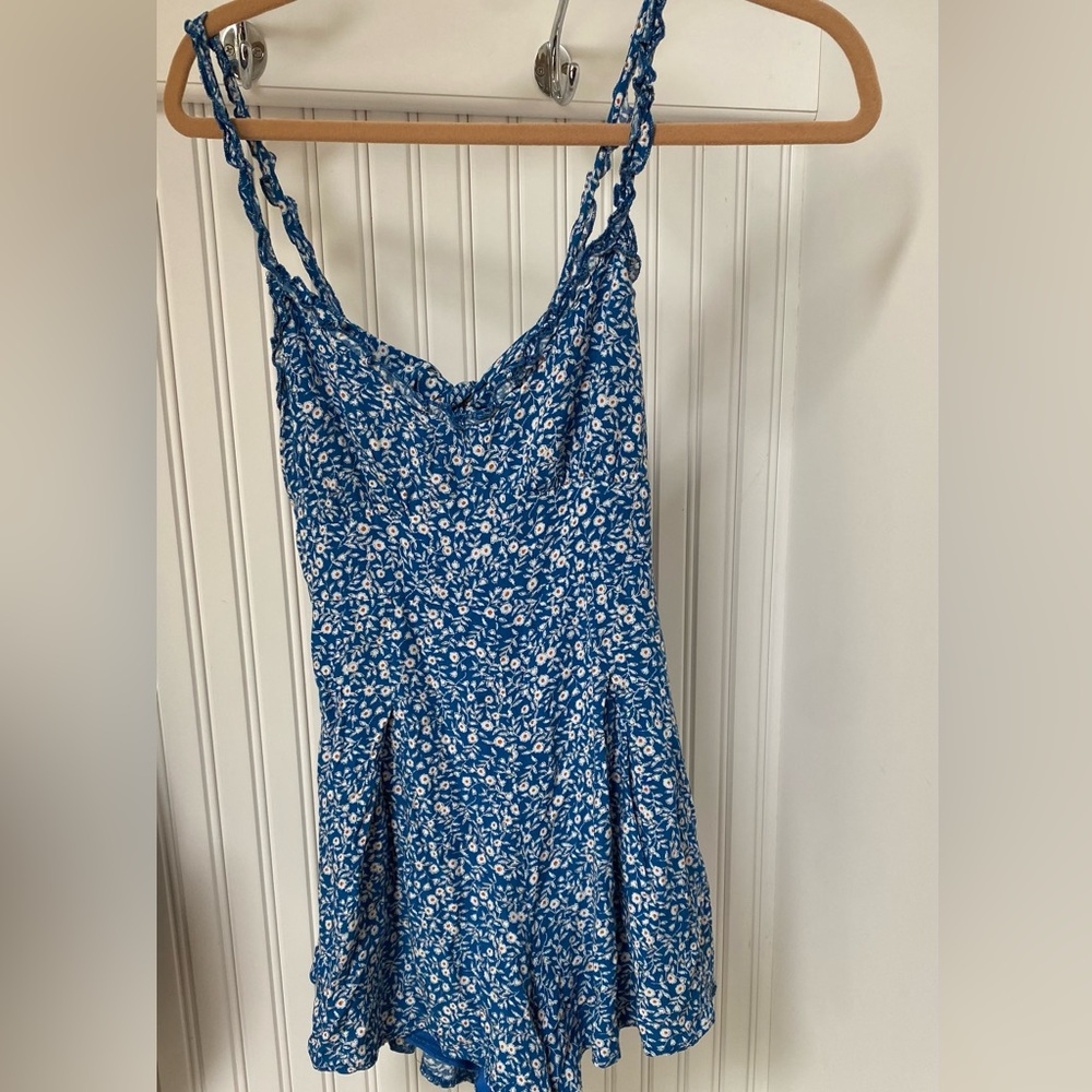 Princess Polly Blue Floral Romper